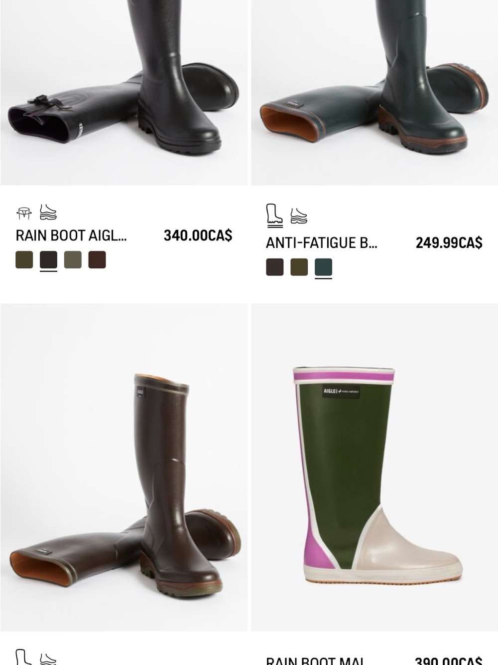 Aigle Women's Rain Boots made in France